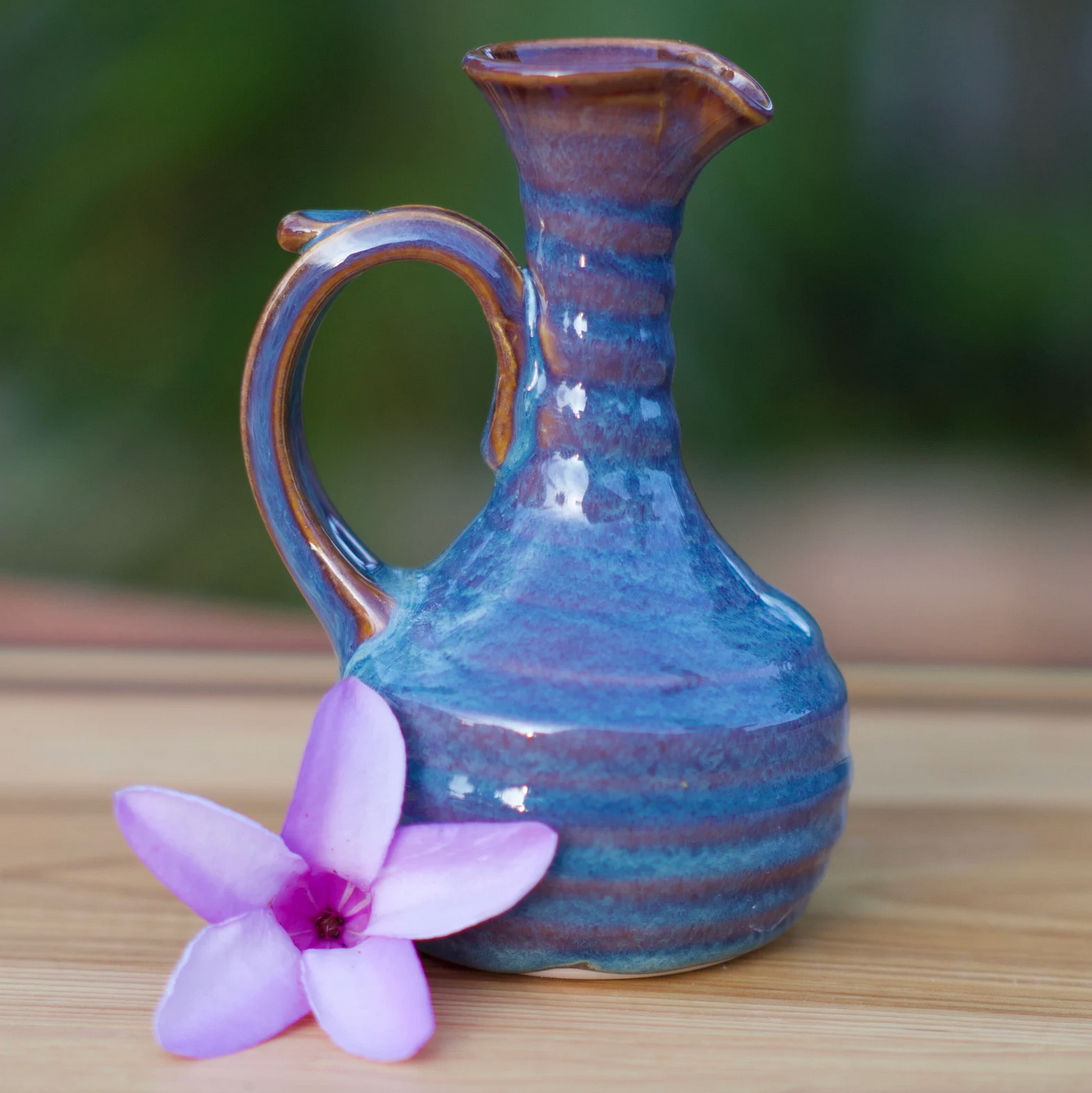 Birch Syrup and Handmade Pottery Syrup Holder - Wheel thrown stoneware
