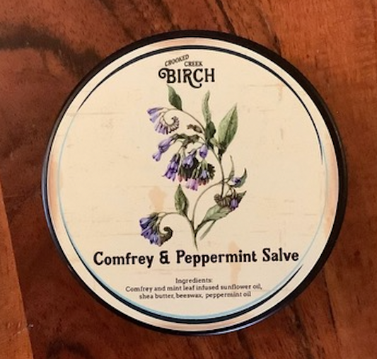 Comfrey and Peppermint Salve - Made in Alaska - 100% Natural