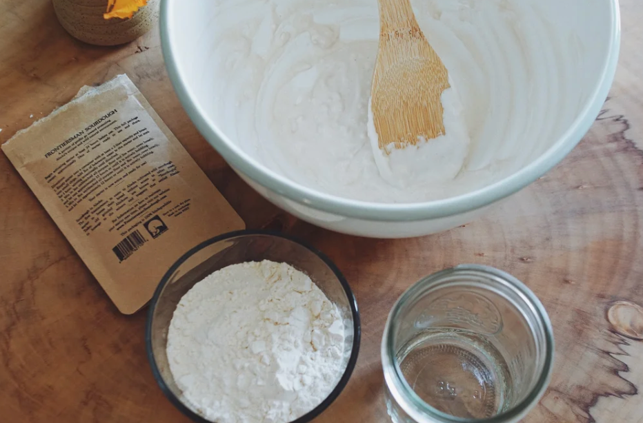 frontiersman sourdough starter in bowl